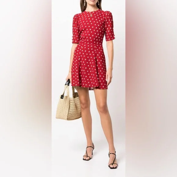 Reformation Women’s Floral Mini Dress Size 4 - Picture 2 of 7